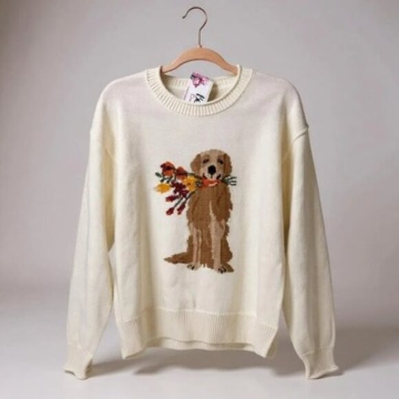 Sweaters - Fall Dog Theme Knit Sweater NWT